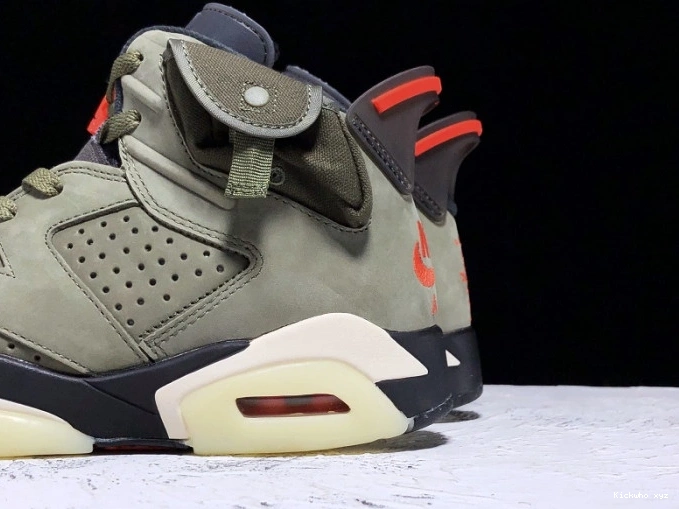 x Olive Air Scott Jordan 6 Travis Medium CN1084-200 0806
